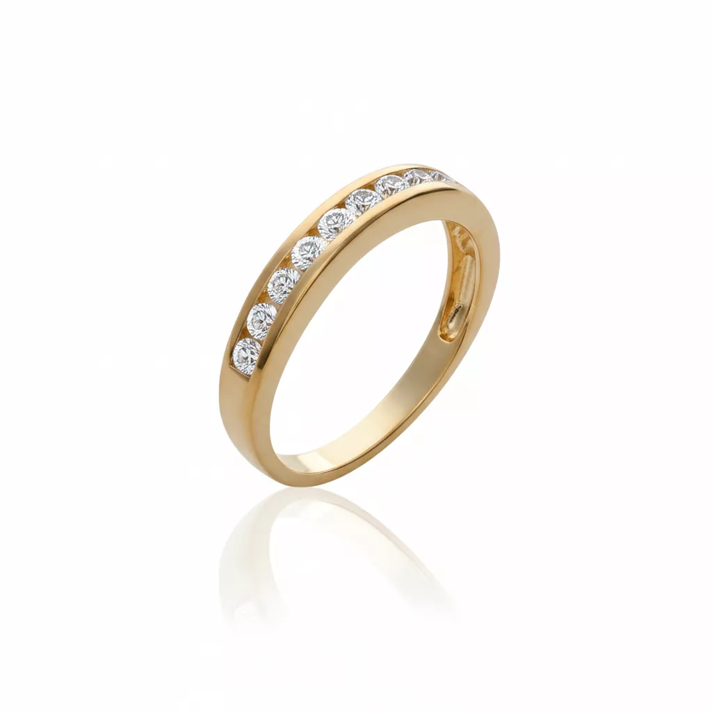 Alliance Plaqué Or Essaapia Zirconium Joaillerie - Bague en Plaqué or