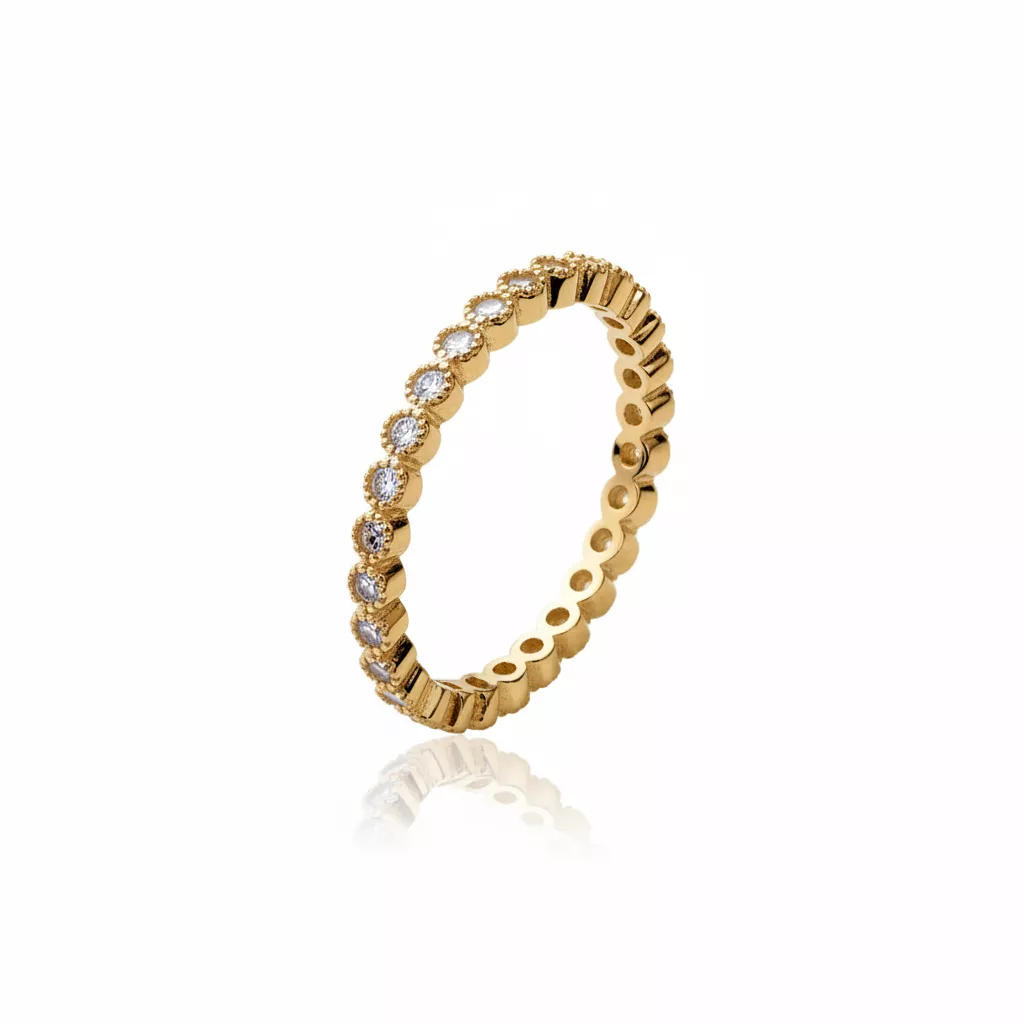 Alliance Plaqué Or Dalice Zirconium Joaillerie Stacking - Bague en Plaqué or