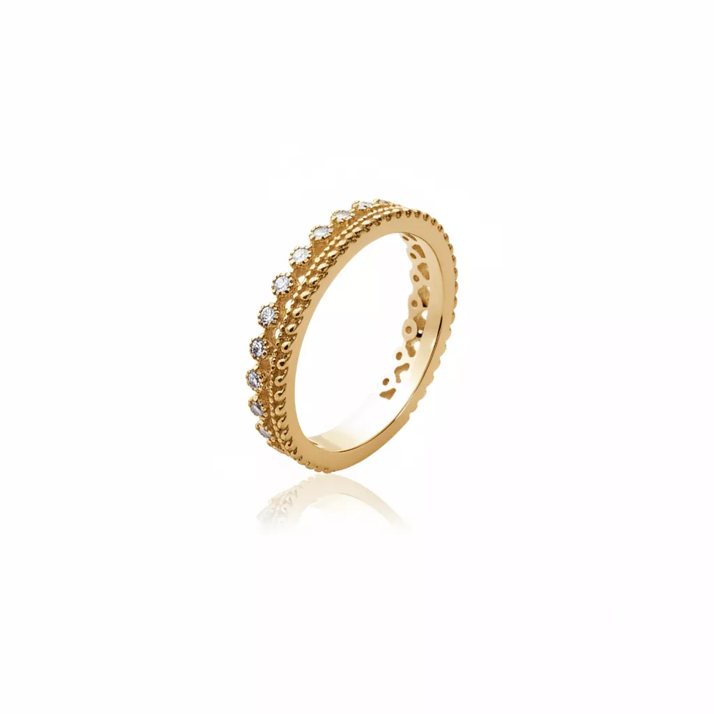Alliance Plaqué Or Filly Zirconium Stacking - Bague en Plaqué or
