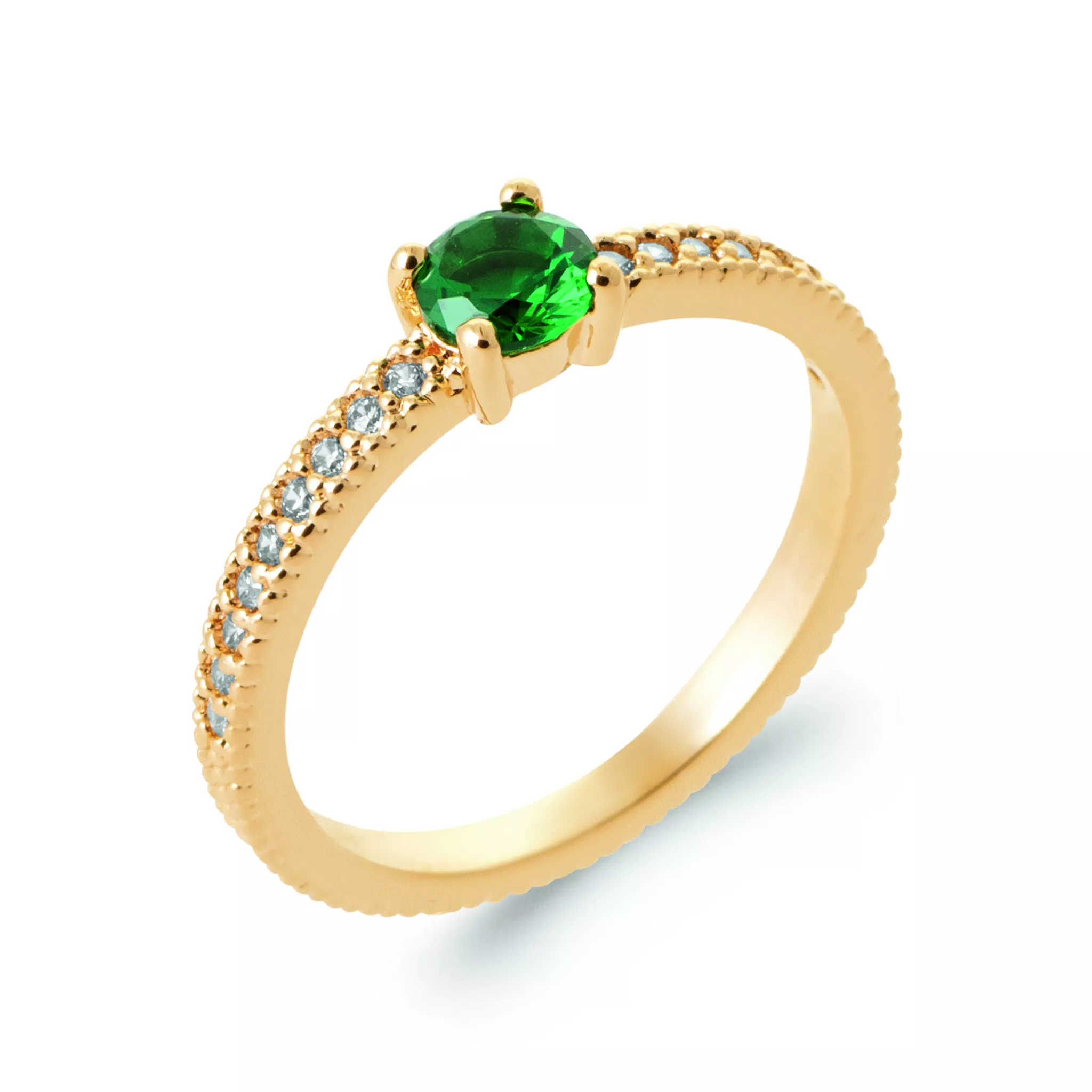 Alliance Plaqué Or Ankidine Zirconium Joaillerie Texturé Couleurs - Bague en Plaqué or - Bijoux en Vogue