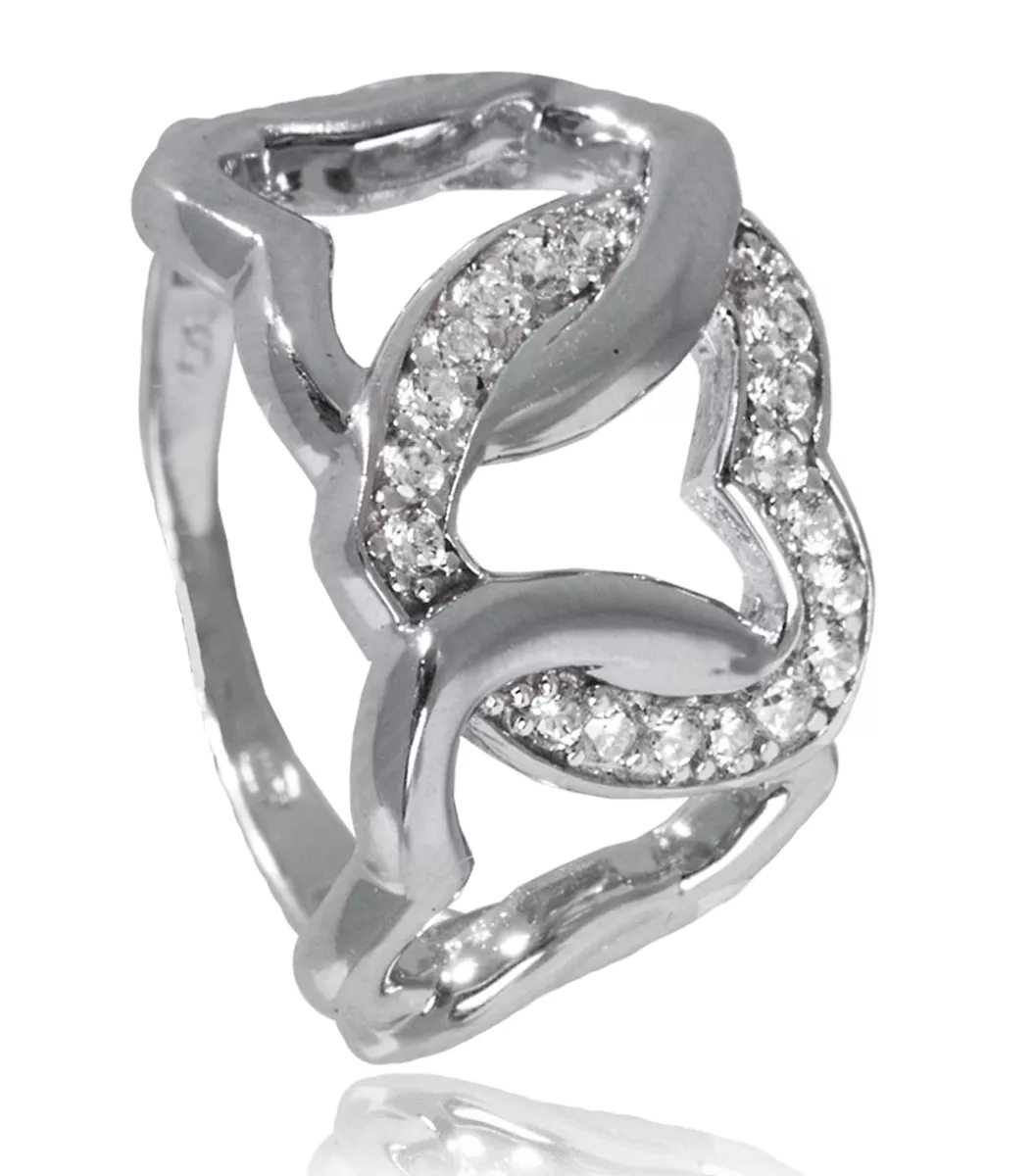 Bague argent coeurs Sirinda enlacés Amour - Bague en Argent 925 - Bijoux en Vogue