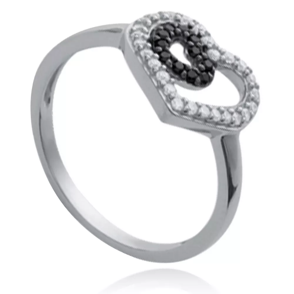 Bague evidence Phonsna amoureuse Strass - Bague en Argent 925 - Bijoux en Vogue