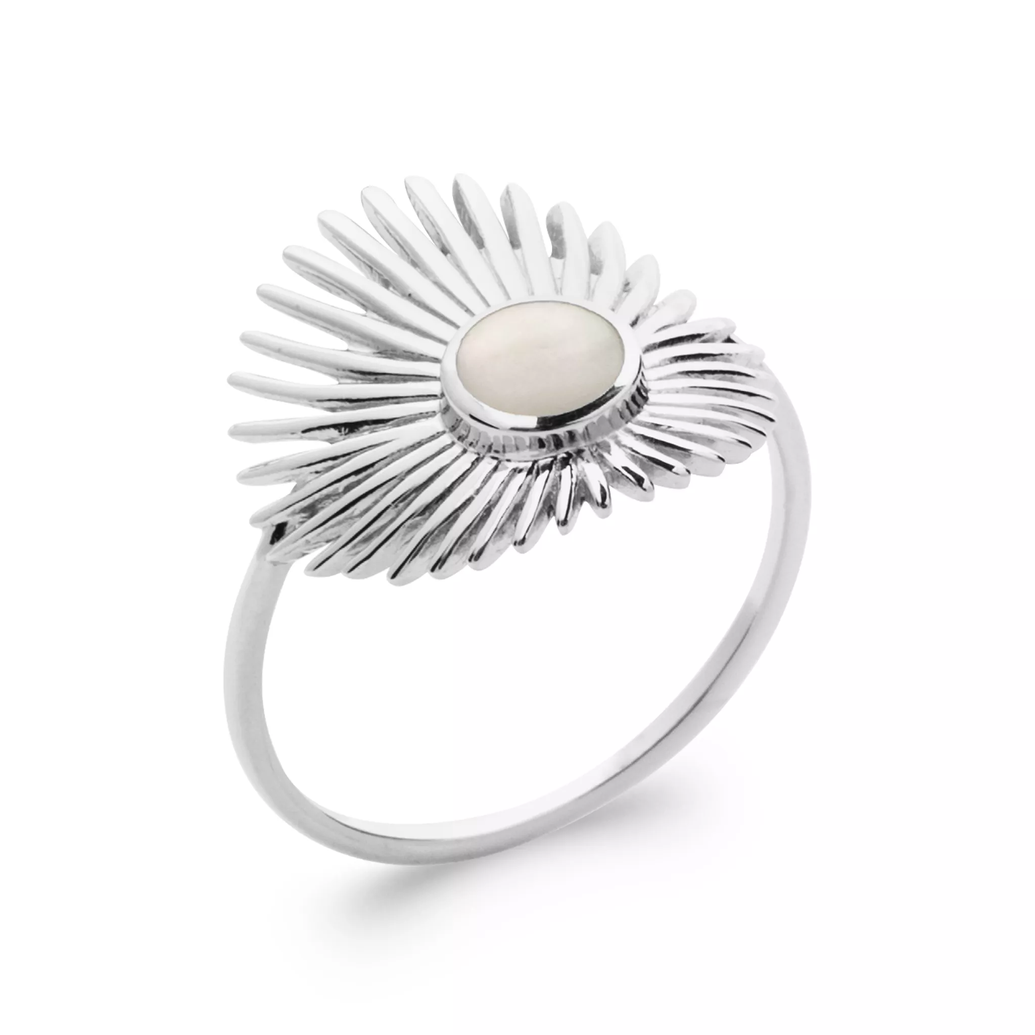 Bague Argent Elysabeth Nacre Végétal Couleurs - Bague en Argent 925 - Bijoux en Vogue
