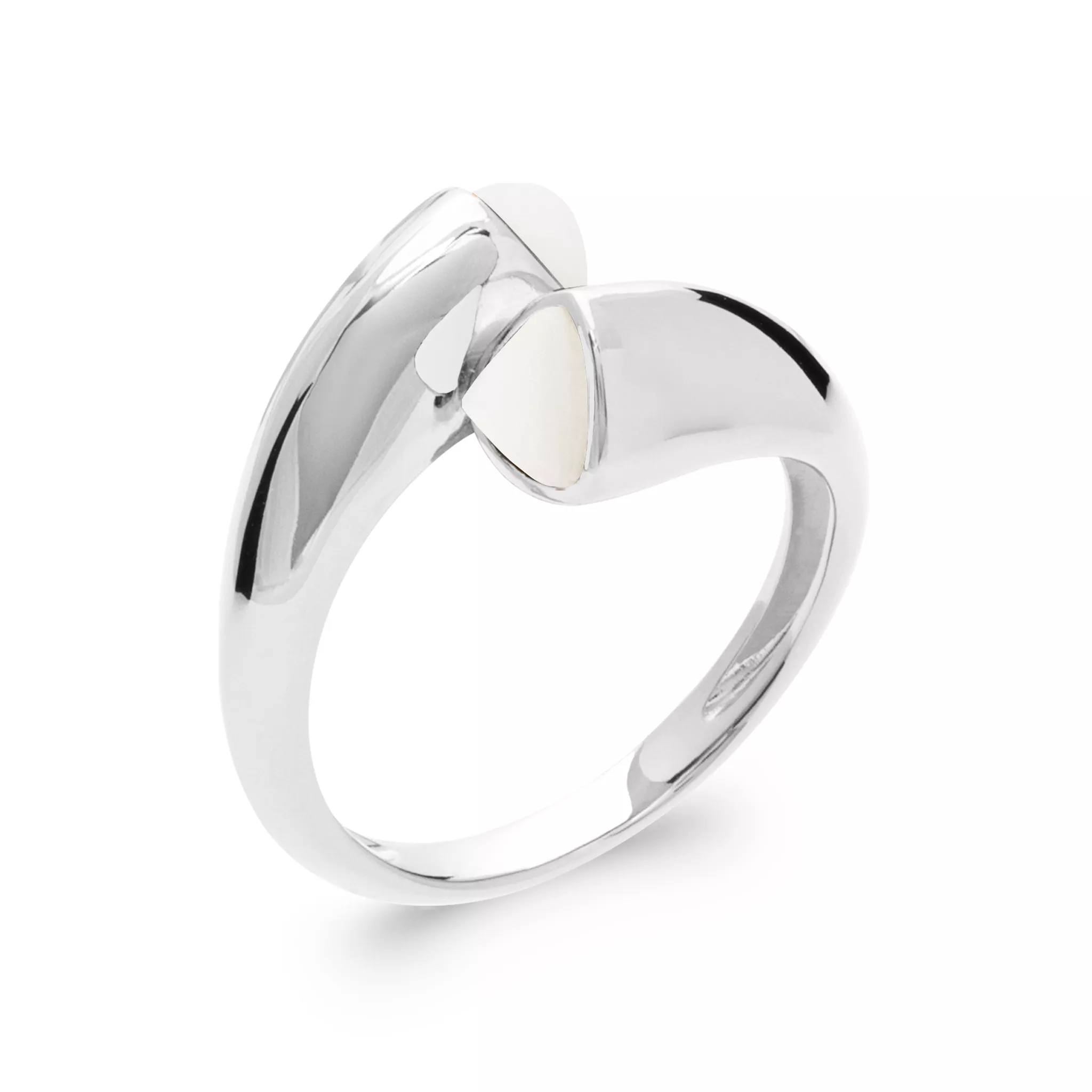Bague Argent Alourdes Nacre Croisé Couleurs - Bague en Argent 925 - Bijoux en Vogue