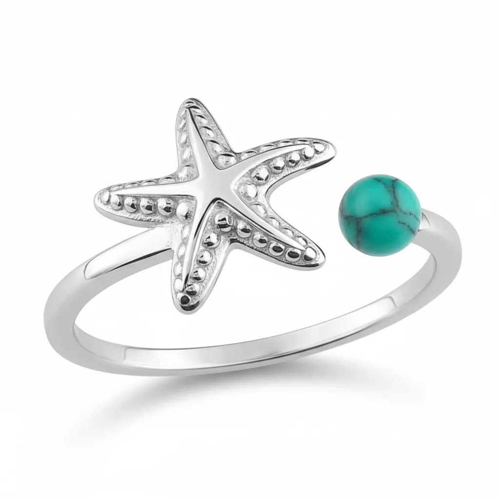 Bague Argent Bajzla Turquoise - Bague en Argent 925 - Bijoux en Vogue