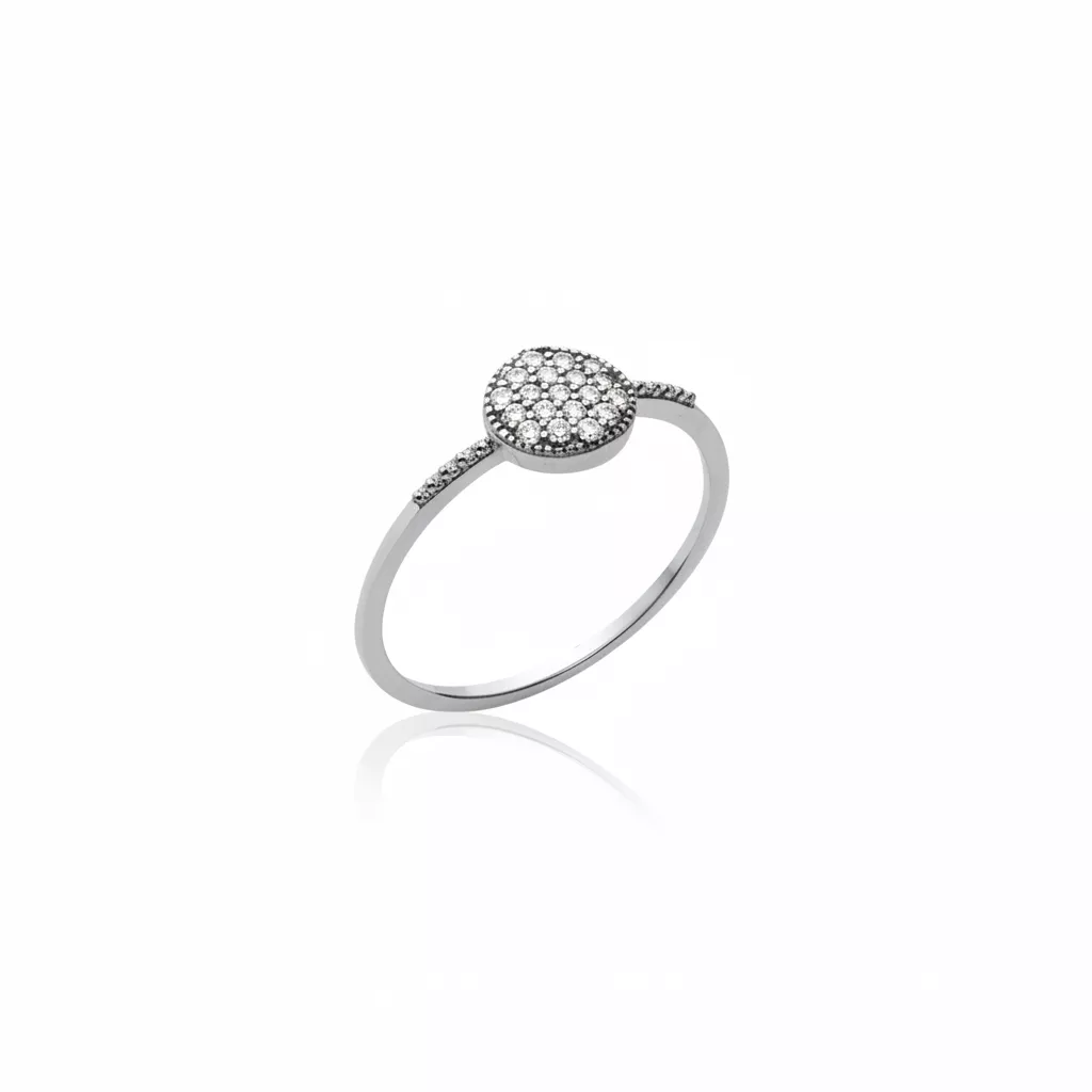 Bague Elgate Fille Argent Zirconium Minimaliste - Bague en Argent 925 - Bijoux en Vogue
