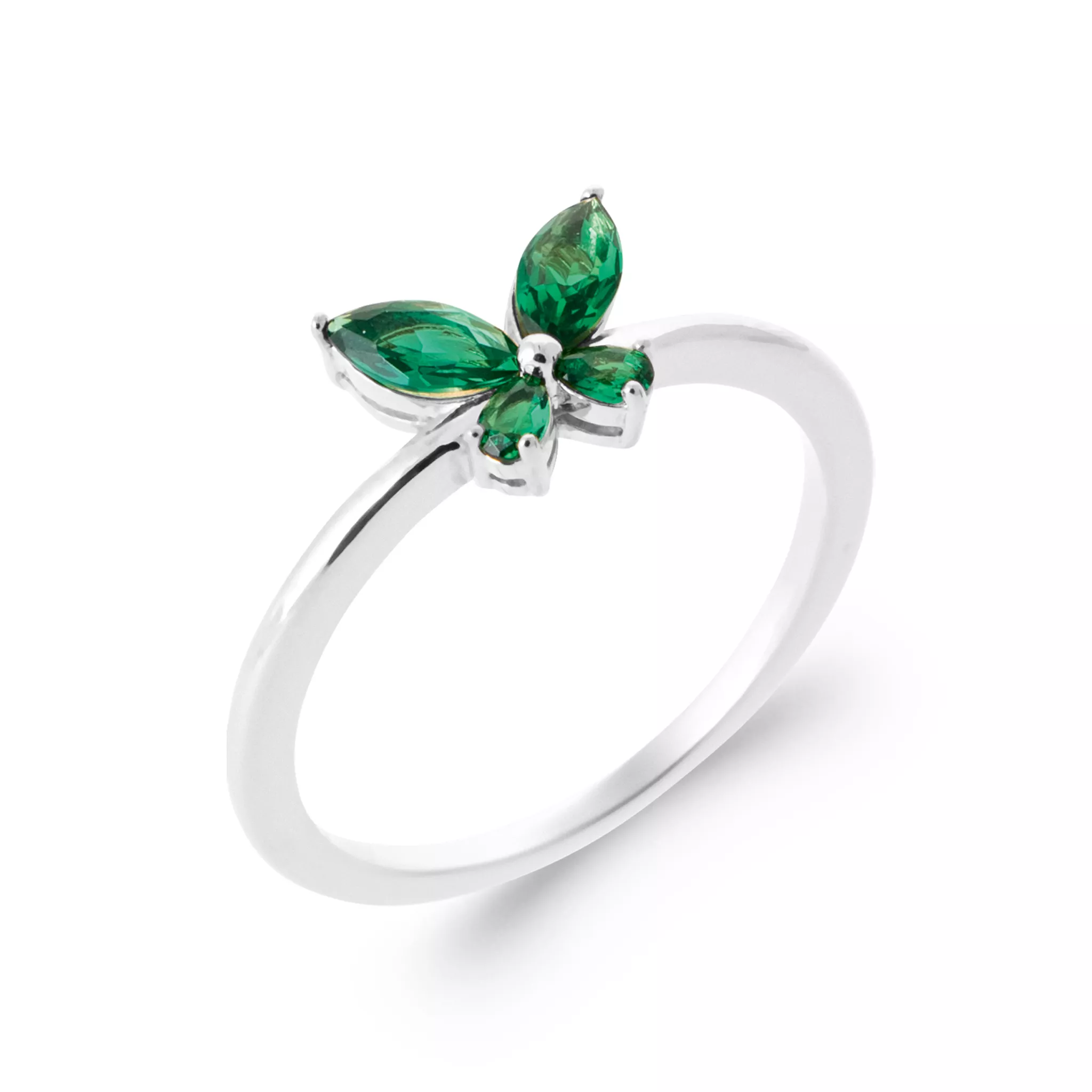 Bague Argent Anada Zirconium Fleur - Bague en Argent 925