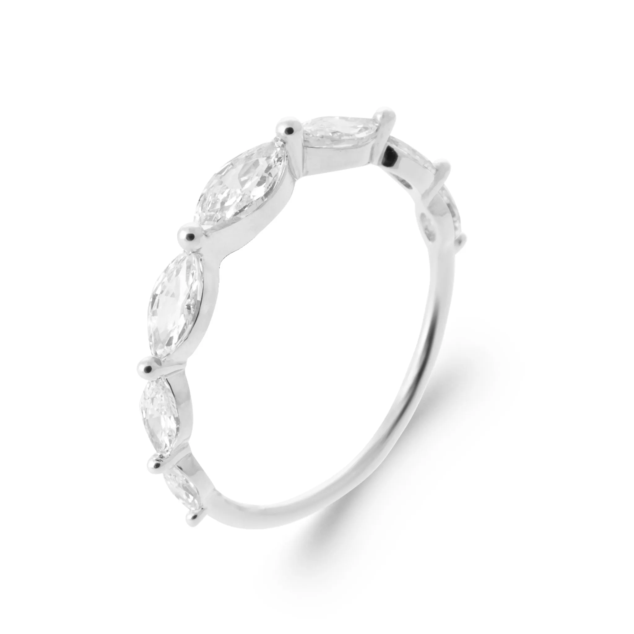 Bague Argent Maximilienne Zirconium Joaillerie Géométrie - Bague en Argent 925