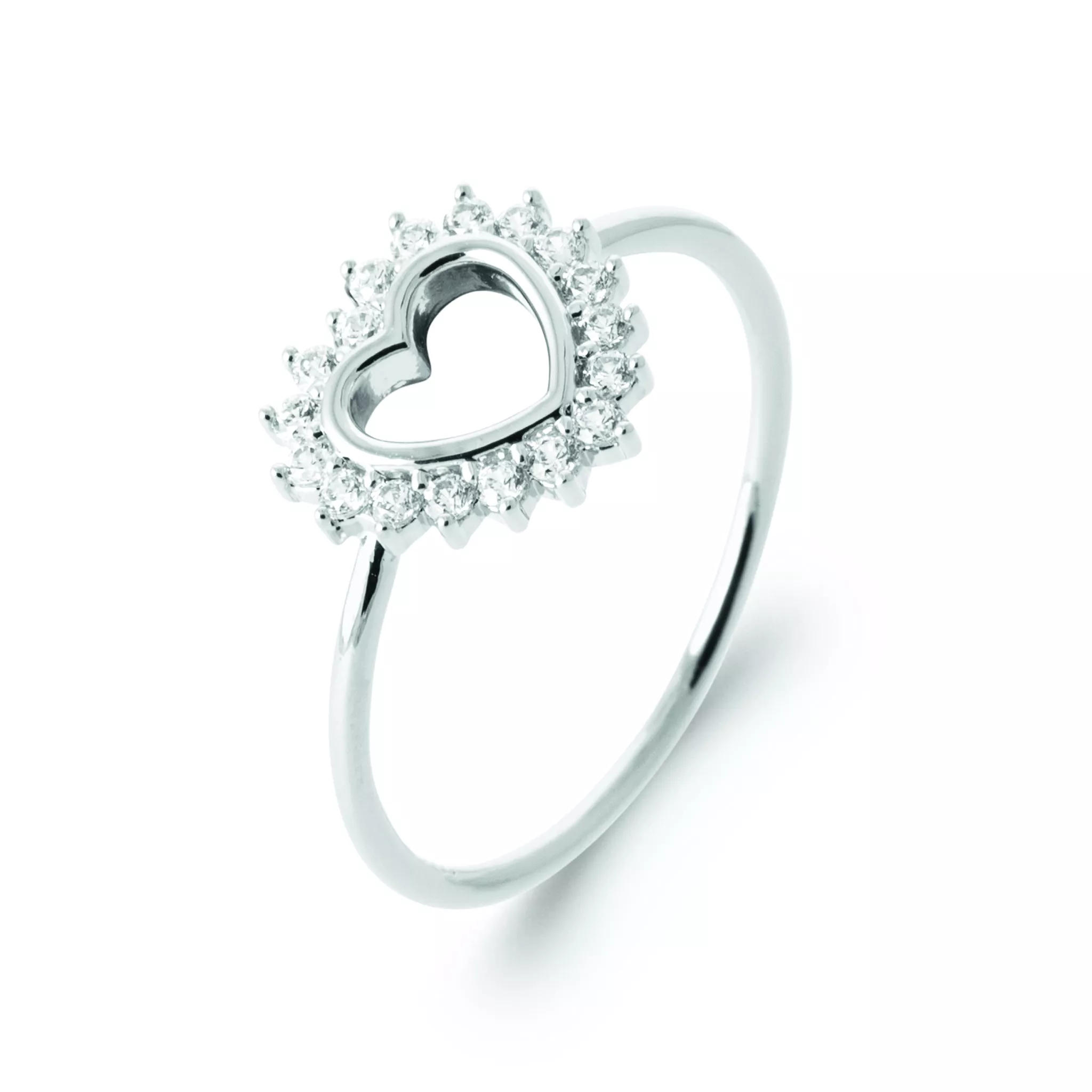 Bague Argent Fontsa Zirconium Coeurs Joaillerie - Bague en Argent 925