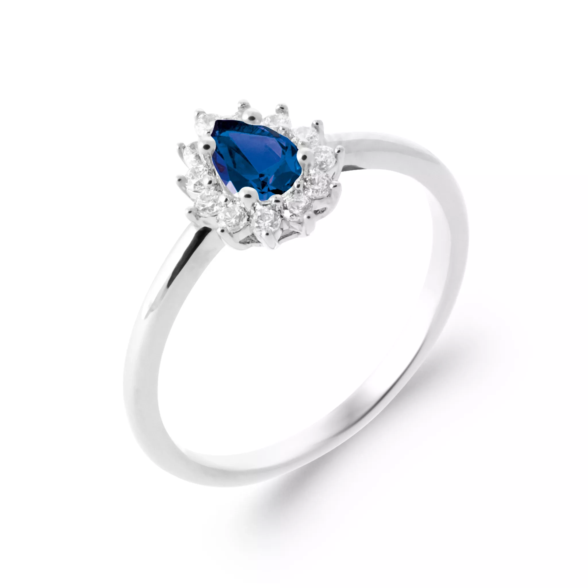 Bague Argent Sammantha Zirconium Joaillerie Entourage Couleurs - Bague en Argent 925