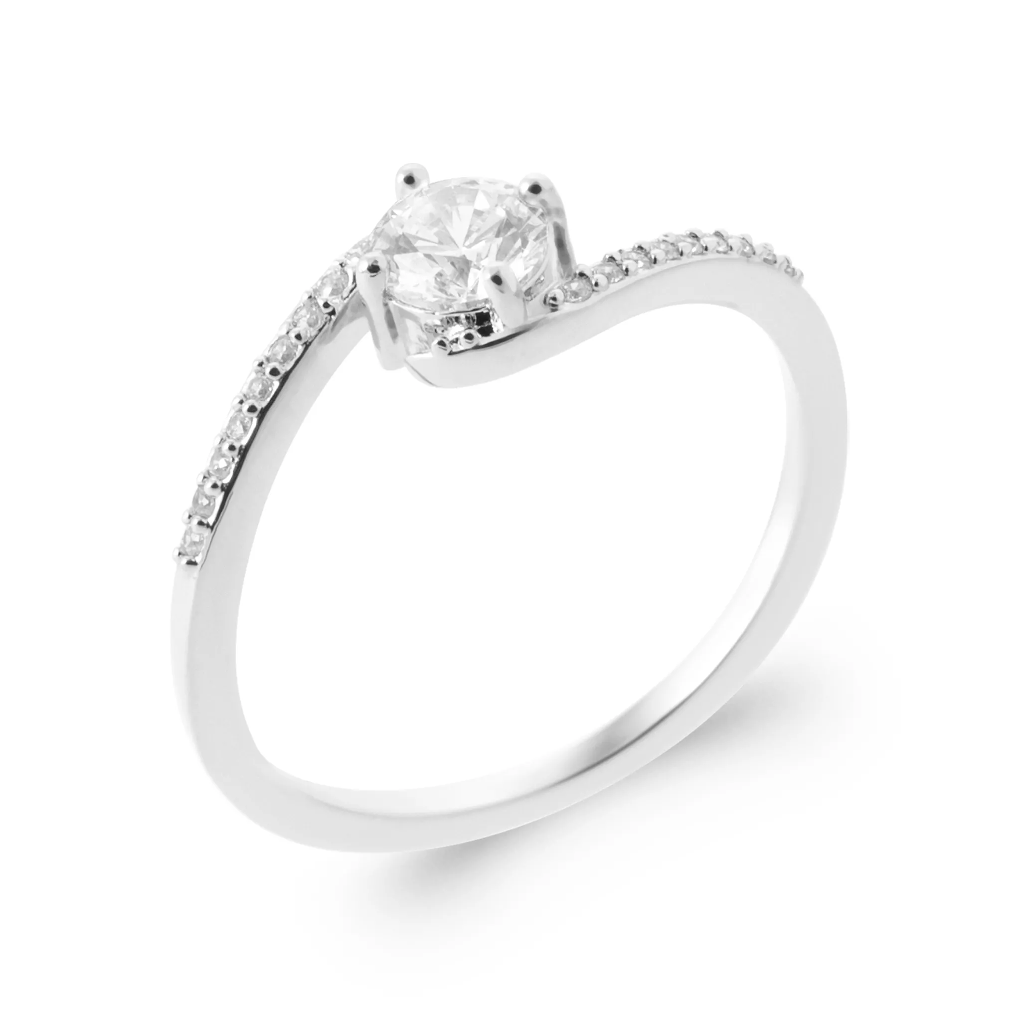 Bague Argent Berenda Zirconium Joaillerie Entourage - Bague en Argent 925