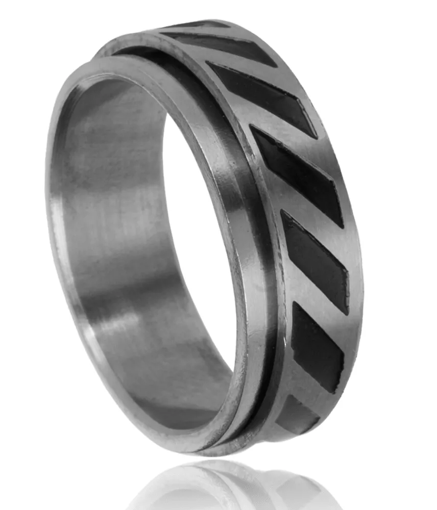 Bague anti-stress Arithas rouage - Bague en Acier - Bijoux en Vogue