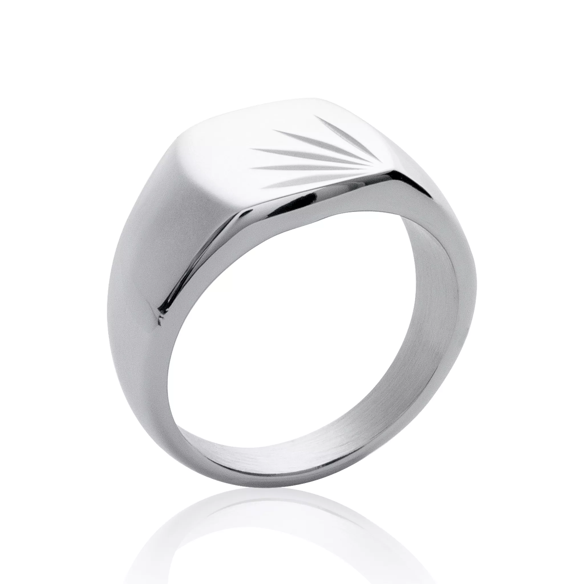Chevalière Homme Acier Charef - Bague en Acier