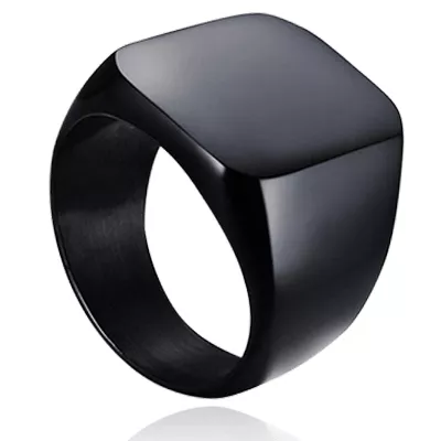 Bague noire Walim Ekyn - Bague en Acier - Bijoux en Vogue