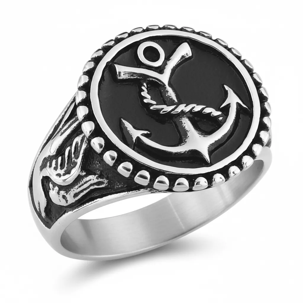 Chevalière Homme Acier Elzein - Bague en Acier - Bijoux en Vogue