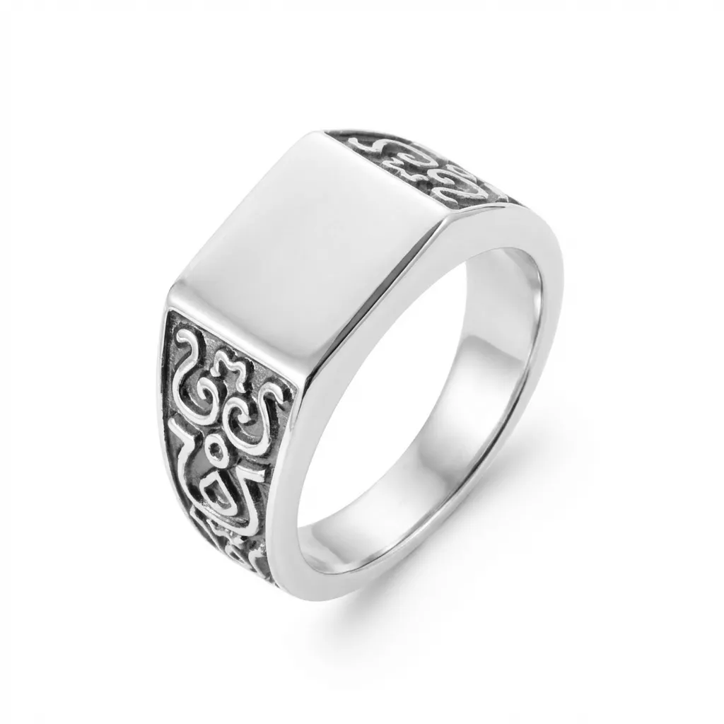 Chevalière Homme Argent Abdessettar - Bague en Argent 925 - Bijoux en Vogue