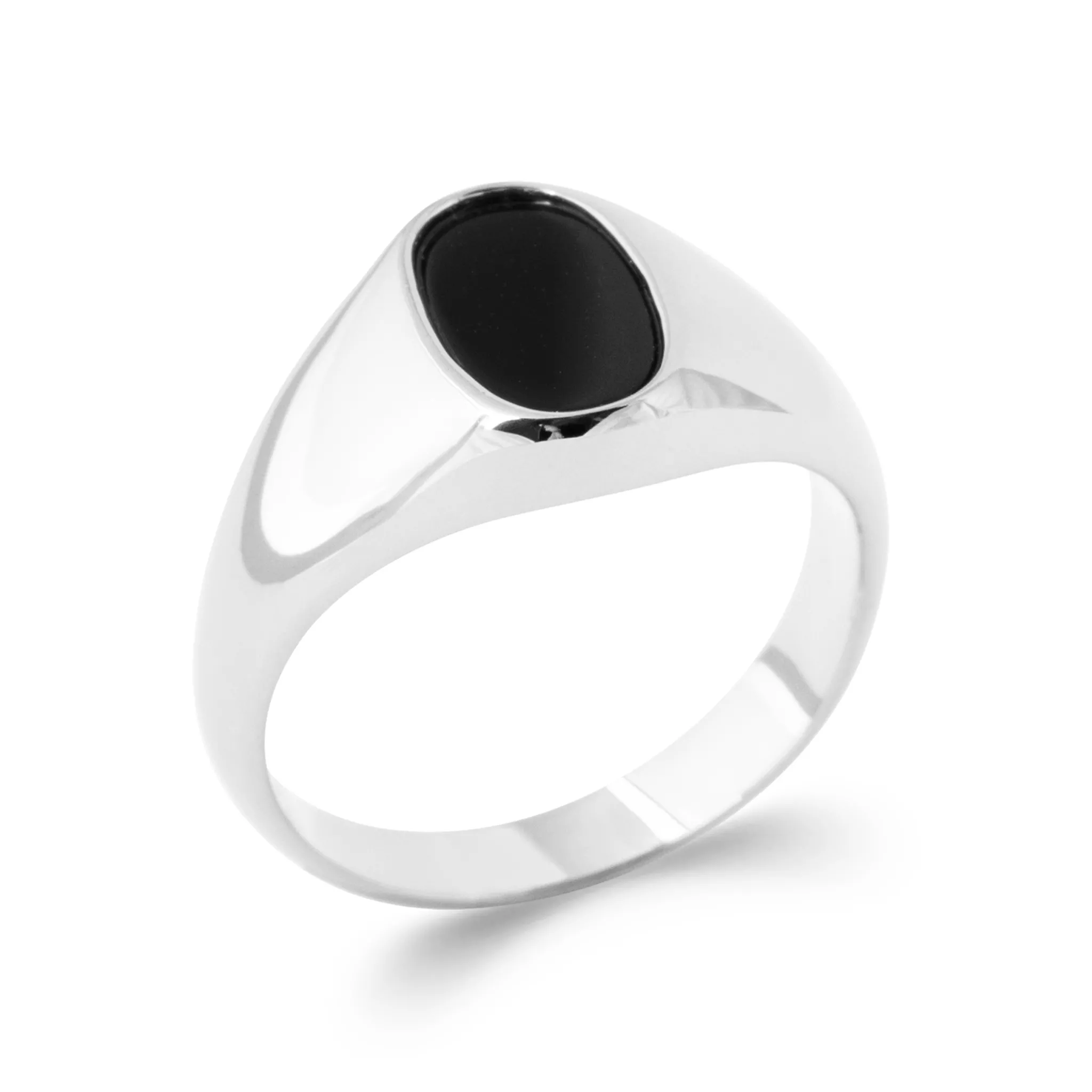 Chevalière Homme Argent Agrippin Onyx - Bague en Argent 925 - Bijoux en Vogue