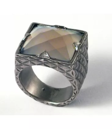 Bague pour homme Médiévale Berton "138-4B" - Bague en Argent - Bijoux en Vogue