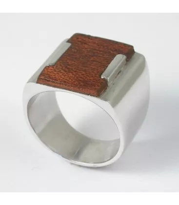 Bague pour homme Ebéniste Alexio "113-4/AC" - Bague en Argent - Bijoux en Vogue