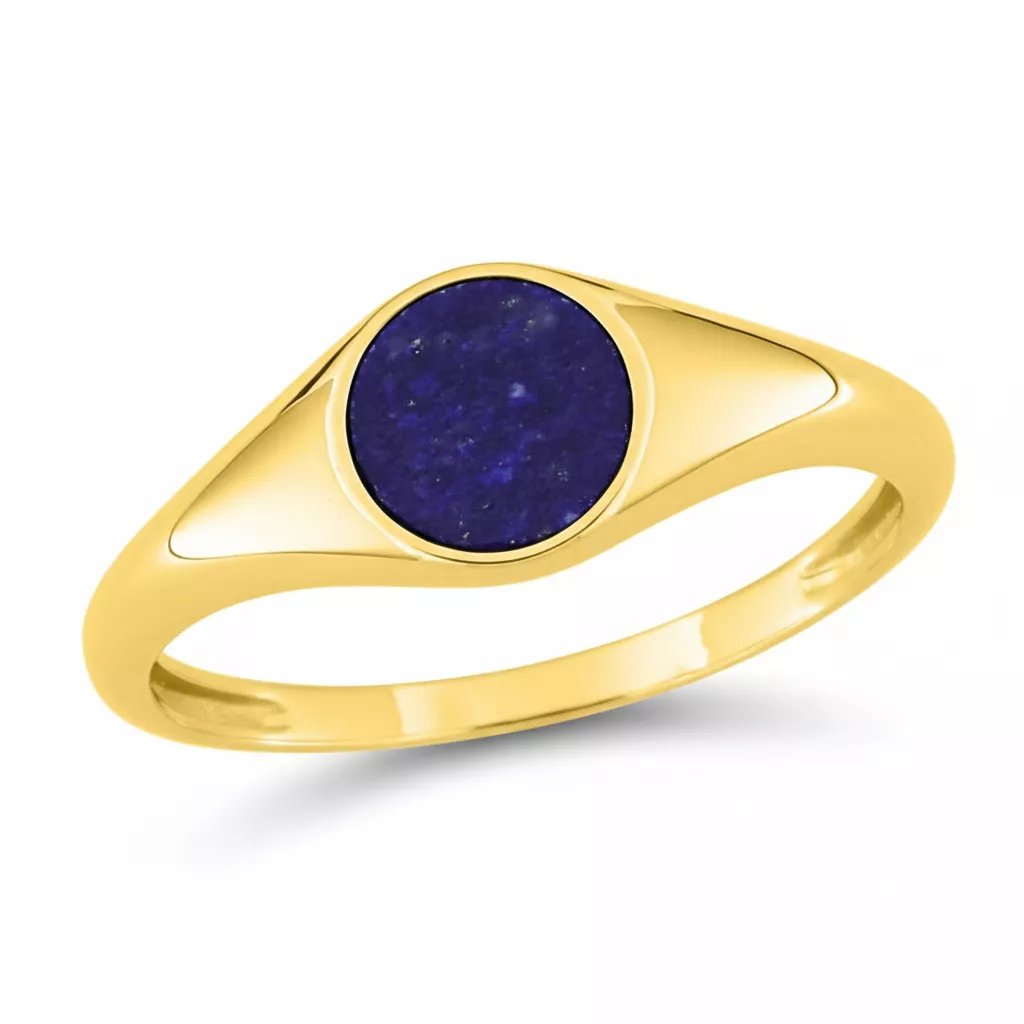 Chevalière Or Kalisa Lapis Lazuli - Bague en Or 375 9k - Bijoux en Vogue