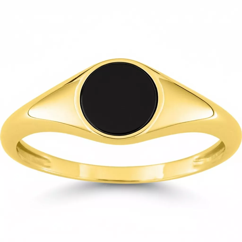 Chevalière Or Visakha Onyx - Bague en Or 375 9k - Bijoux en Vogue