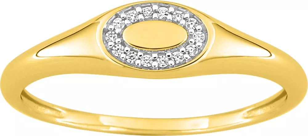 Chevalière Or Komla Diamant - Bague en Or 750 18k - Bijoux en Vogue