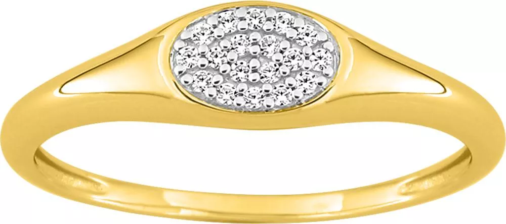 Chevalière Or Vuaza Diamant - Bague en Or 750 18k - Bijoux en Vogue