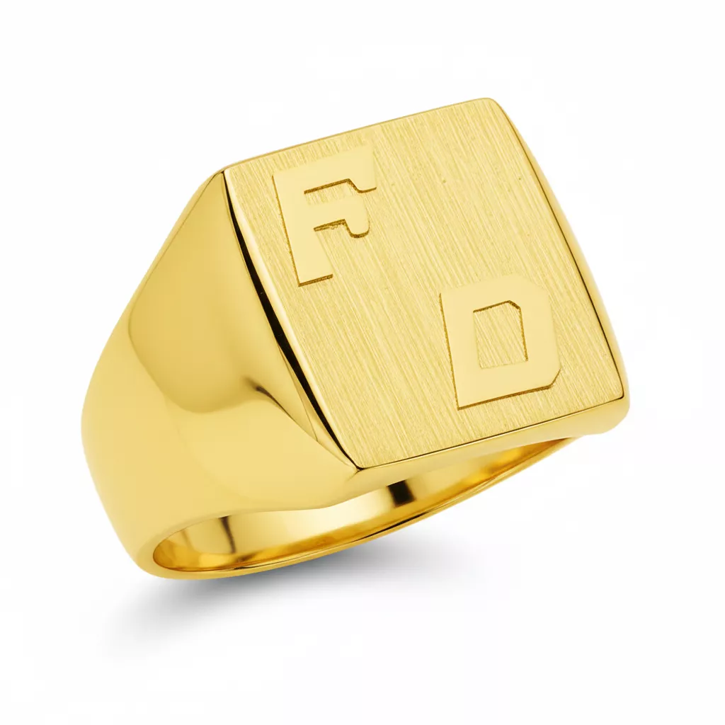 Chevalière Homme Or Gerome - Bague en Or 750 18k