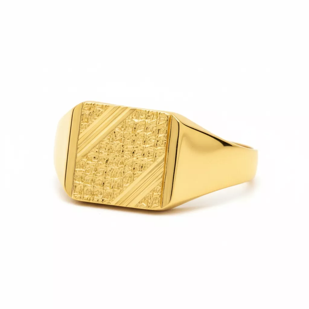 Chevalière Homme Or Jurenaldo - Bague en Or 750 18k