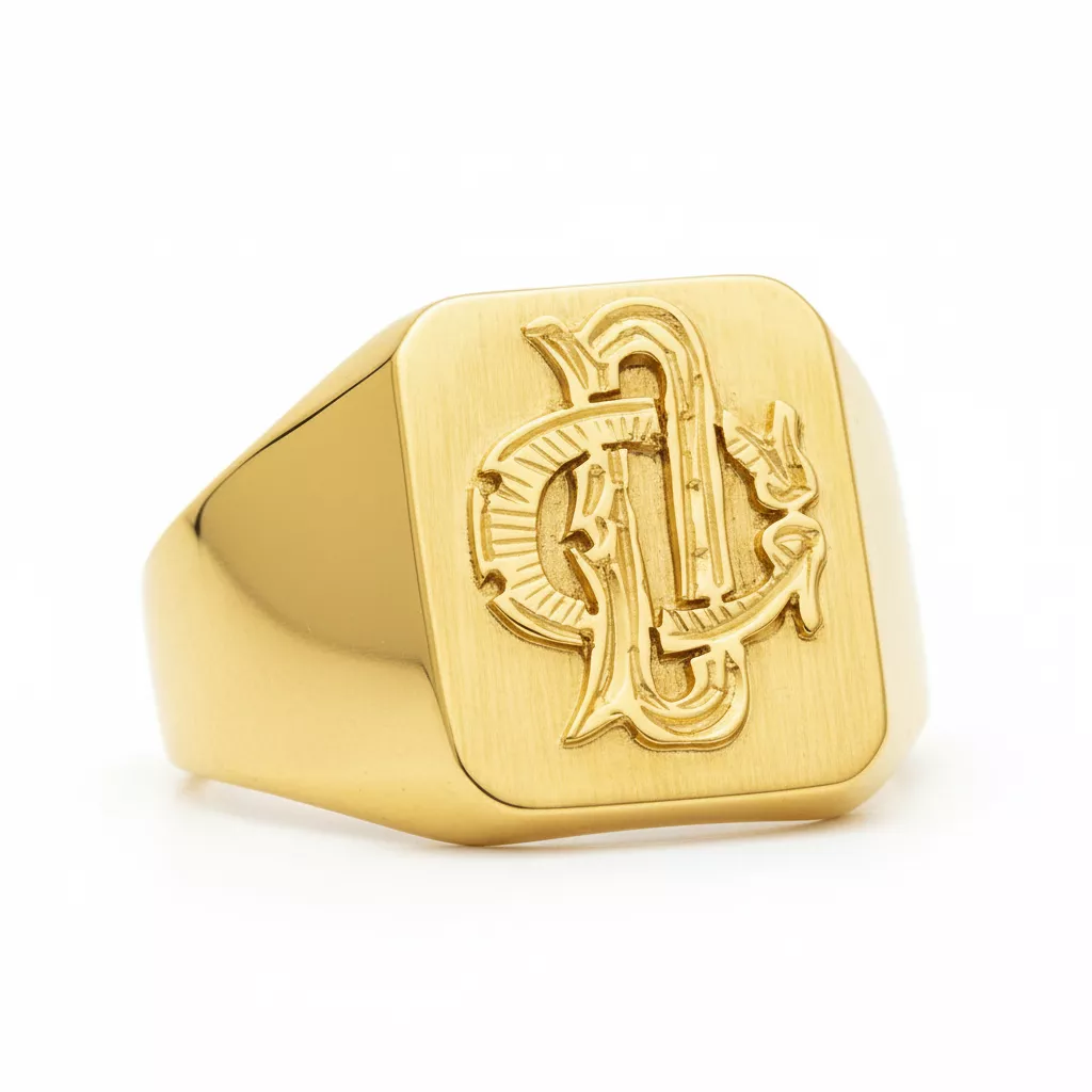 Chevalière Homme Or Garyson - Bague en Or 750 18k - Bijoux en Vogue