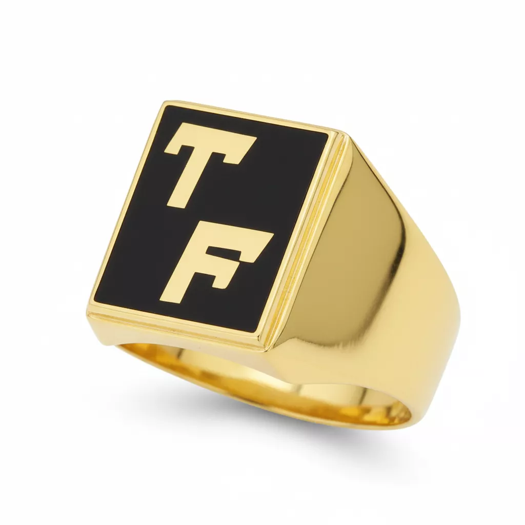 Chevalière Homme Or Capitolino Onyx - Bague en Or 750 18k - Bijoux en Vogue