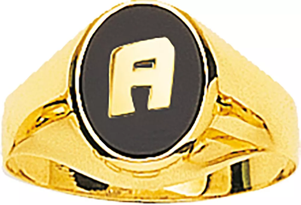 Bague Homme Or Onyx - Bague en Or 750 18k - Bijoux en Vogue