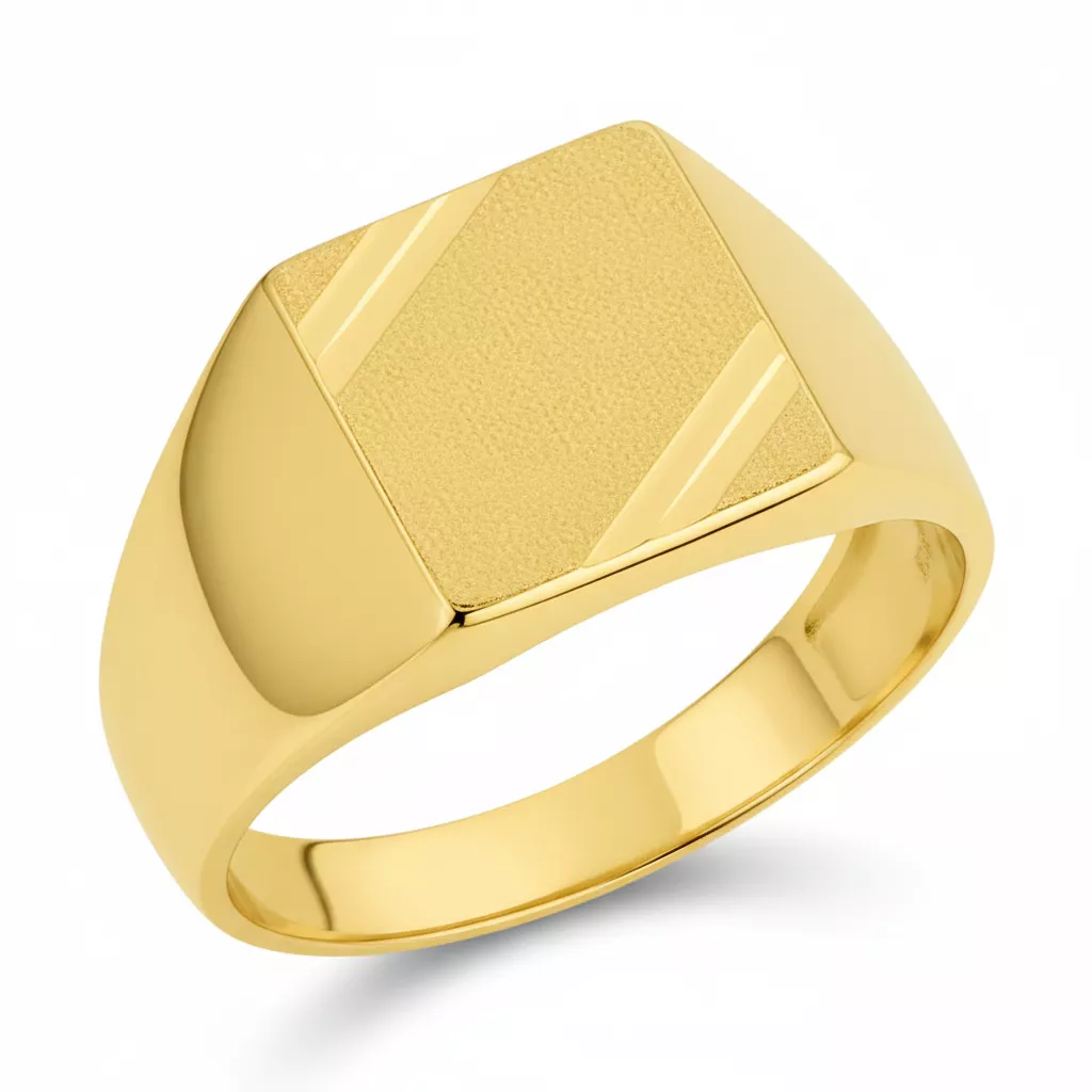 Chevalière Homme Plaqué Or Pepo - Bague en Plaqué or - Bijoux en Vogue