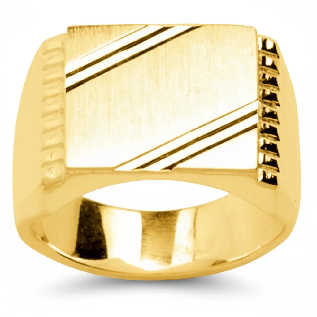 Chevalière Homme Plaqué Or Firmino - Bague en Plaqué or - Bijoux en Vogue