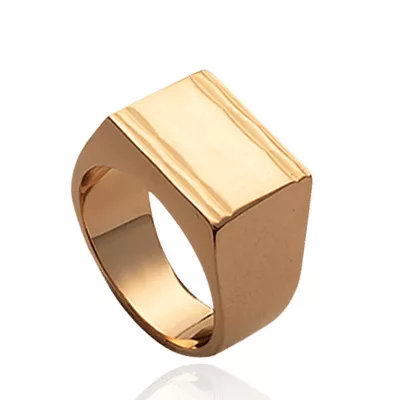 Bague Chevalière plaqué or gravable Chemoun - Bague en Plaqué Or - Bijoux en Vogue