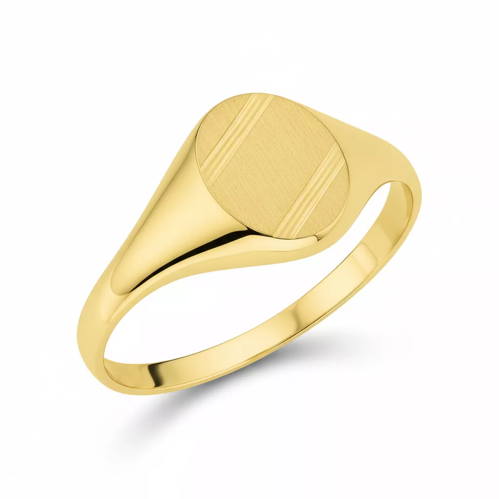 Chevalière Homme Plaqué Or Tufo - Bague en Plaqué or