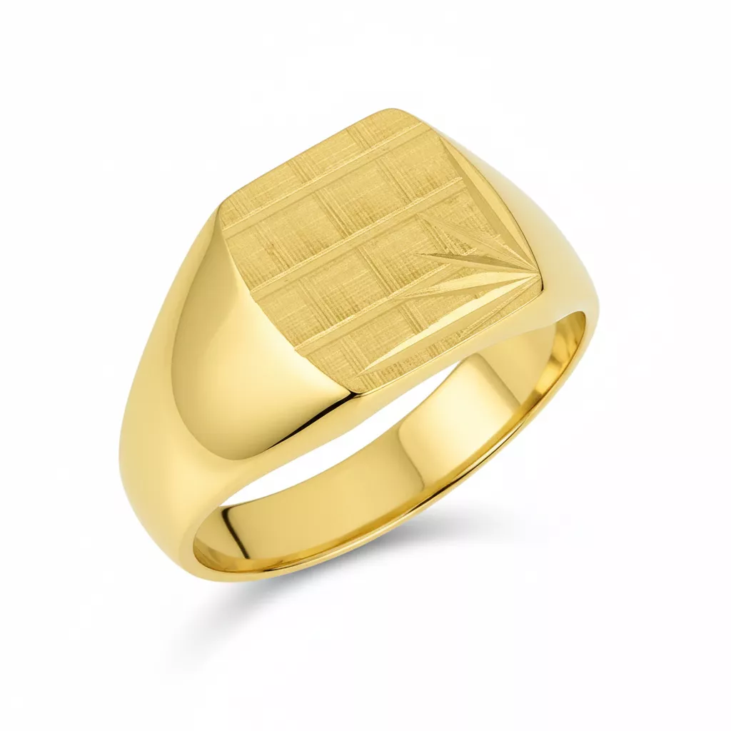 Chevalière Homme Plaqué Or Cyric - Bague en Plaqué or