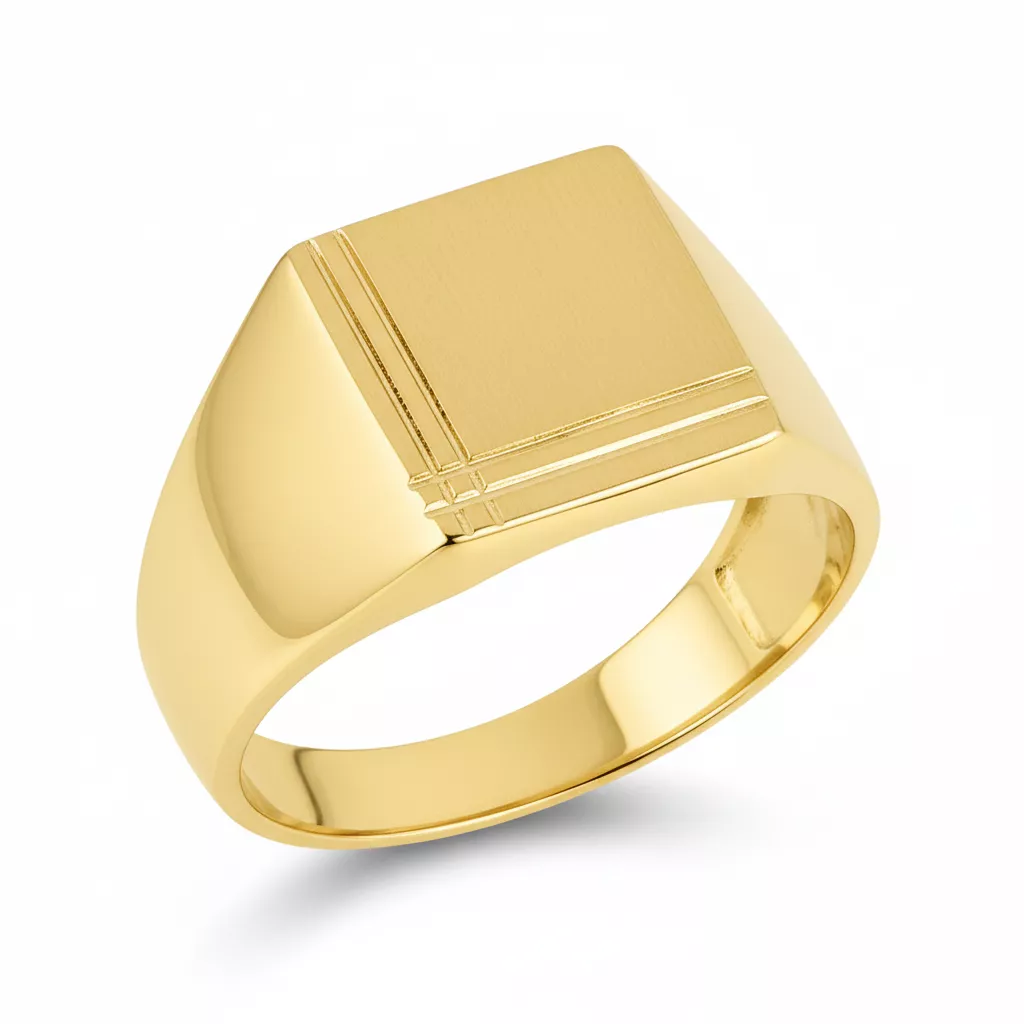 Chevalière Homme Plaqué Or Adonis - Bague en Plaqué or - Bijoux en Vogue