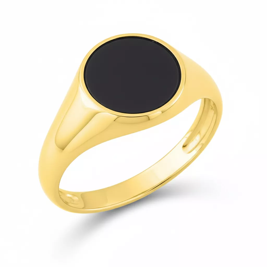 Chevalière Homme Plaqué Or Picadizo Onyx - Bague en Plaqué or - Bijoux en Vogue