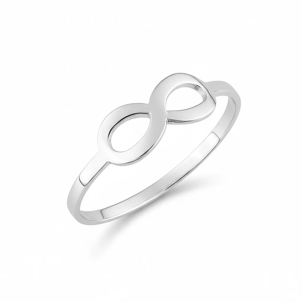 Bague Or Blanc Larotonda Infini - Bague en Or 375 9k - Bijoux en Vogue
