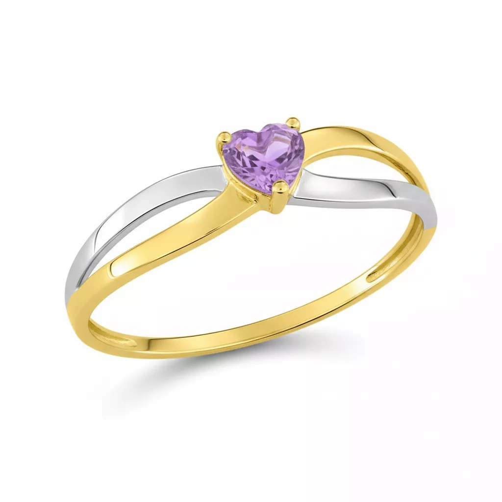 Bague Or Améthyste - Bague en Or 375 9k - Bijoux en Vogue