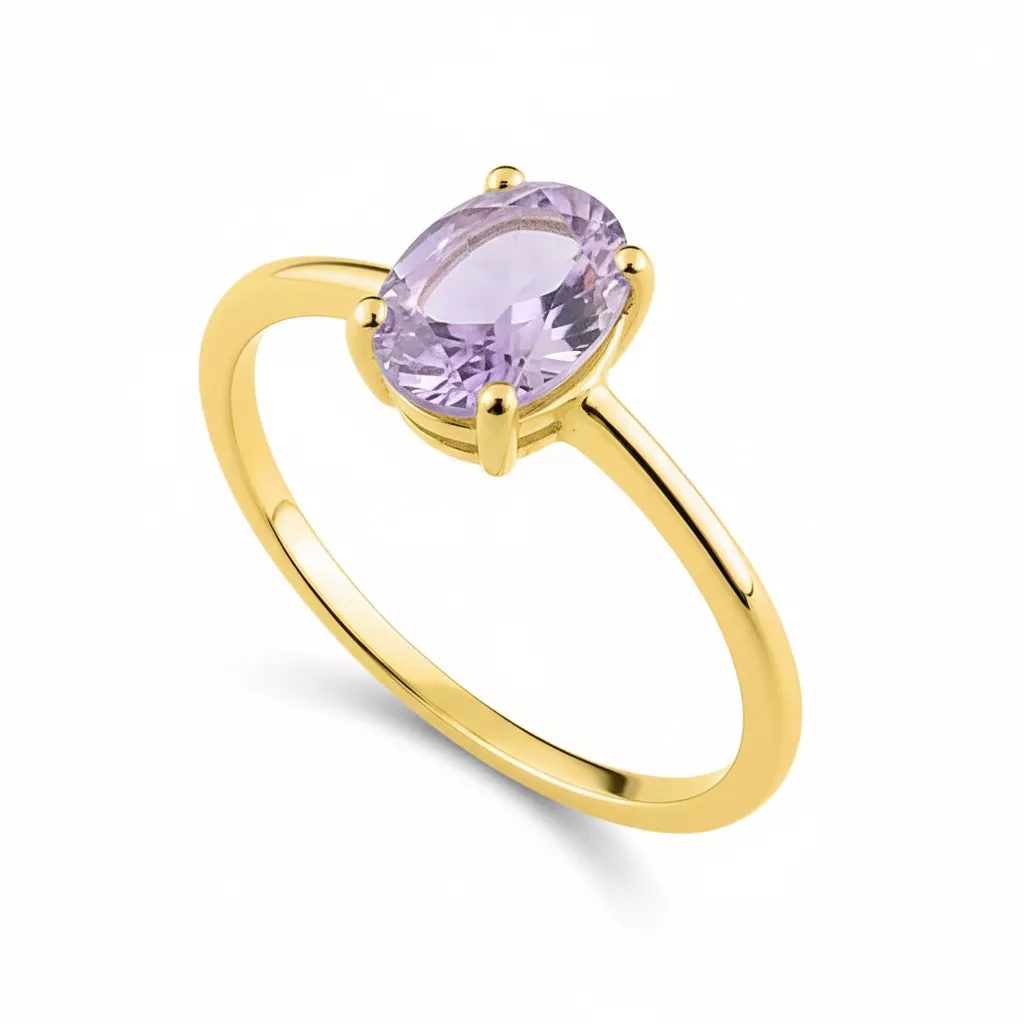 Bague Or Améthyste - Bague en Or 375 9k - Bijoux en Vogue