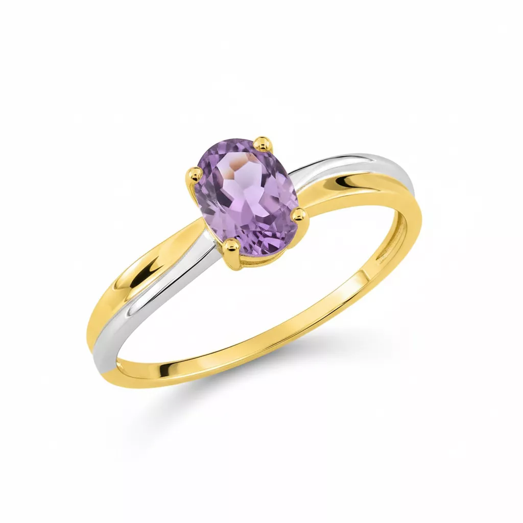 Bague Or Améthyste - Bague en Or 375 9k - Bijoux en Vogue