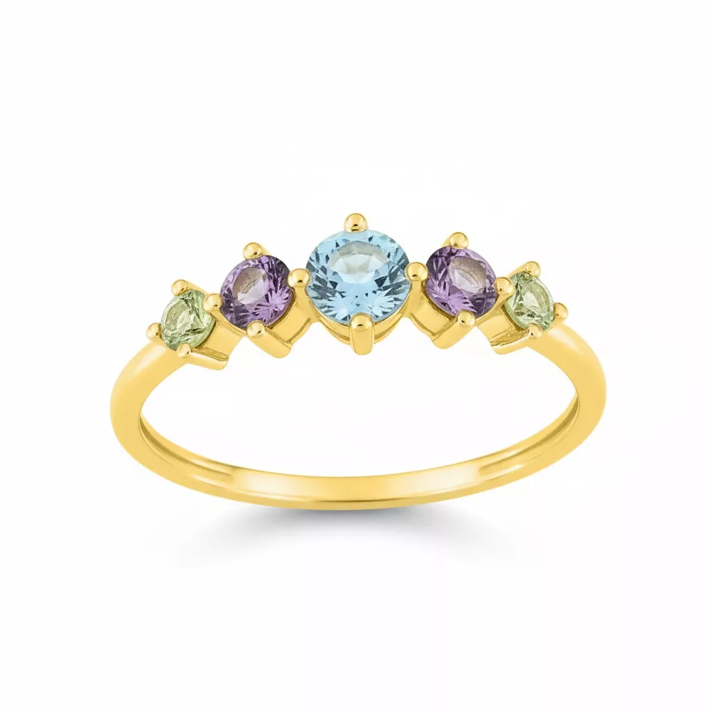 Bague Or Klebercia bleu Améthyste - Bague en Or 375 9k - Bijoux en Vogue