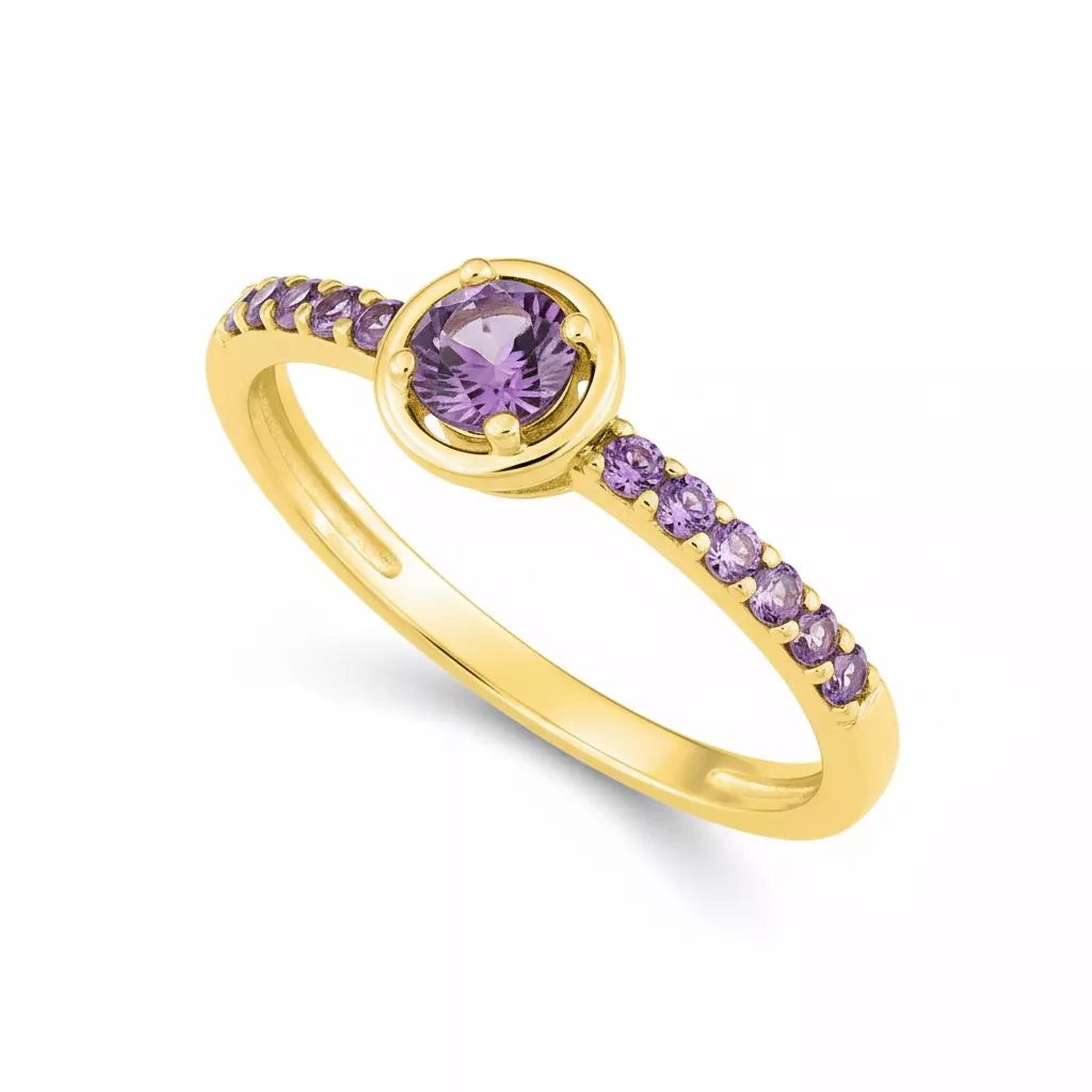 Bague Or Dilia Améthyste - Bague en Or 375 9k - Bijoux en Vogue