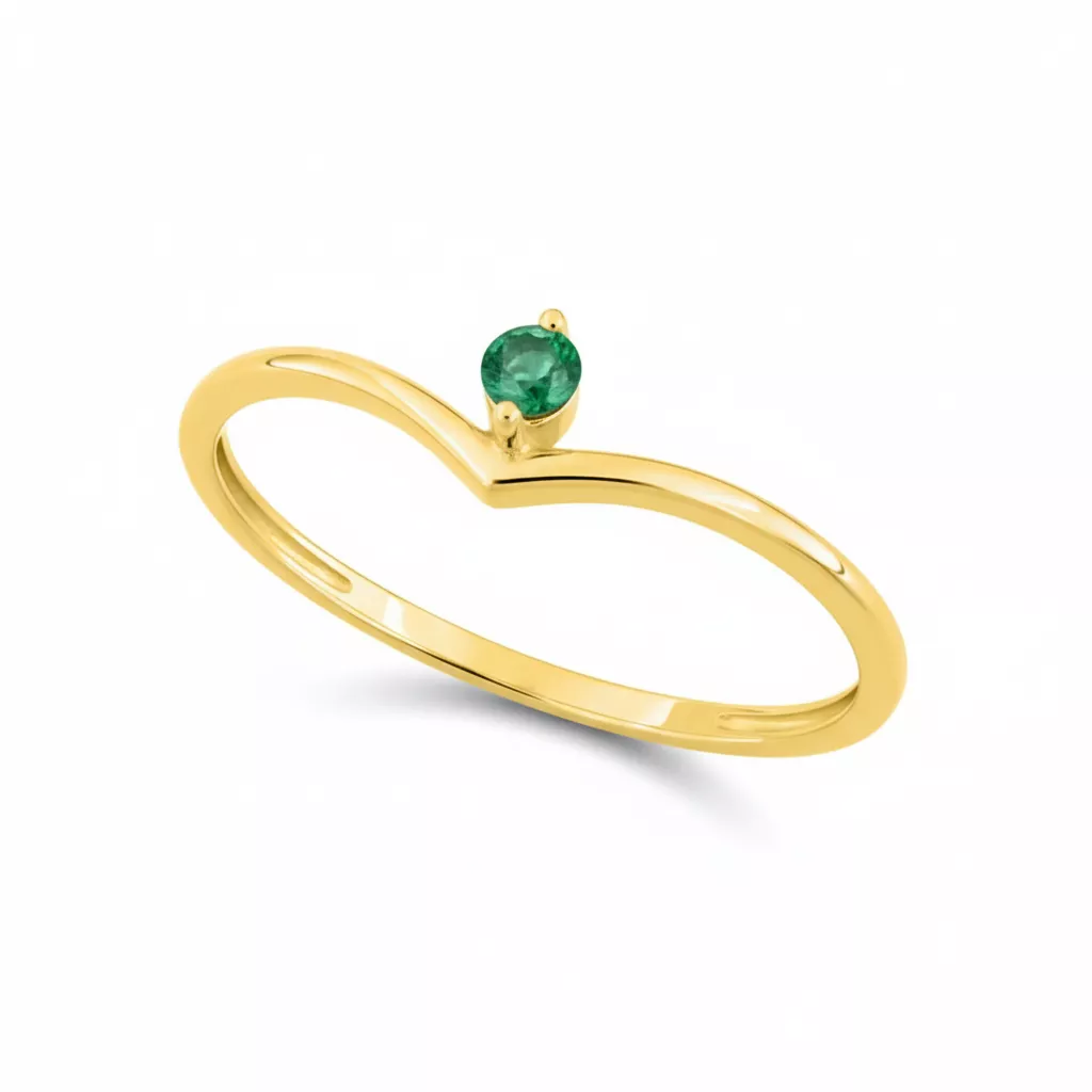Bague Or Maryreine Emeraude - Bague en Or 375 9k - Bijoux en Vogue