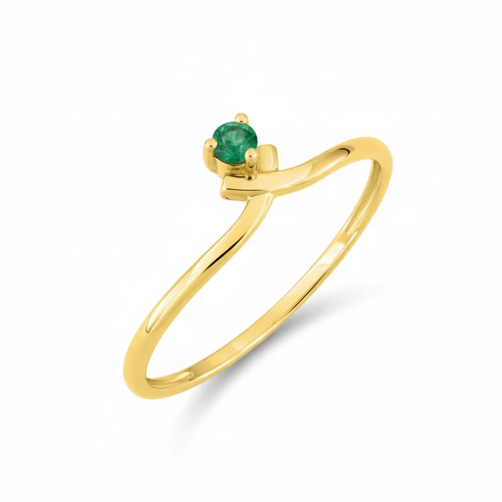 Bague Or Syringa Emeraude - Bague en Or 375 9k - Bijoux en Vogue