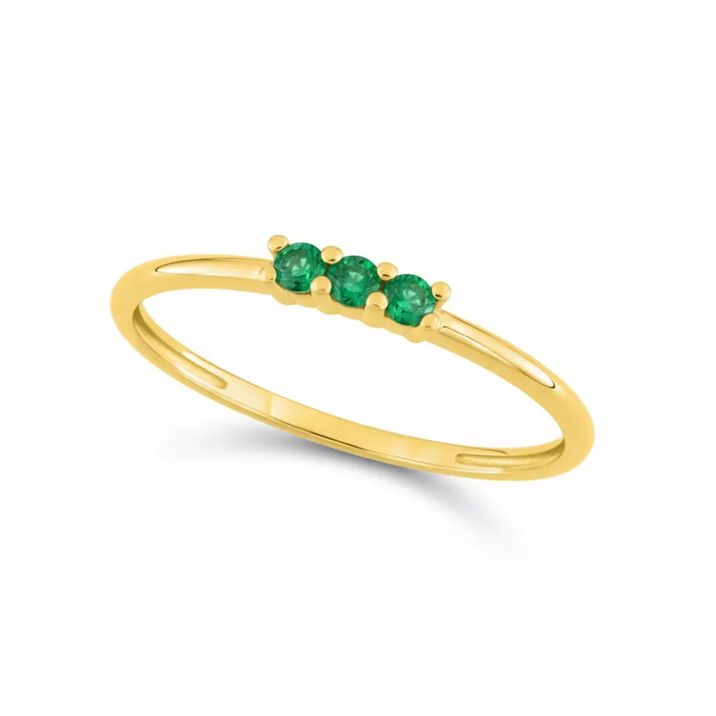 Bague Or Gregoriowna Emeraude - Bague en Or 375 9k - Bijoux en Vogue