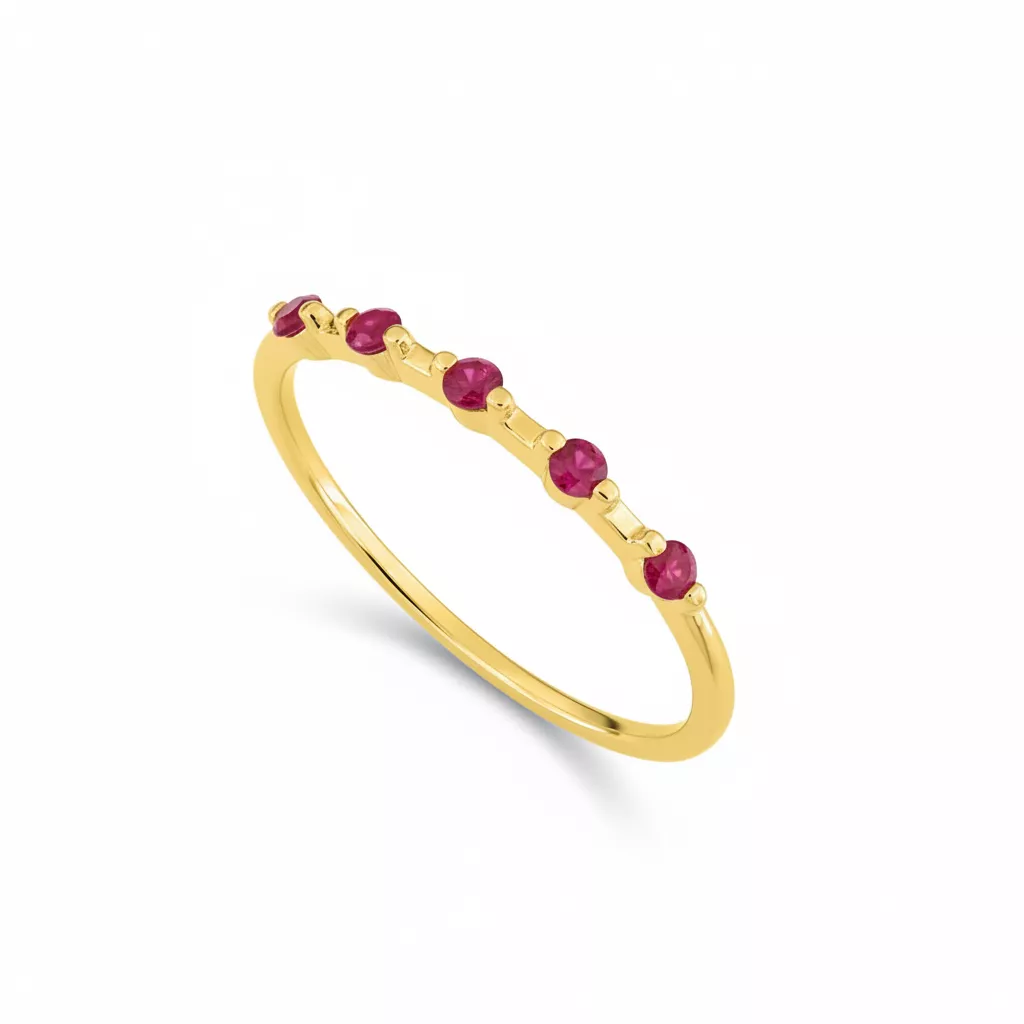Bague Or Leancia Rubis - Bague en Or 375 9k - Bijoux en Vogue