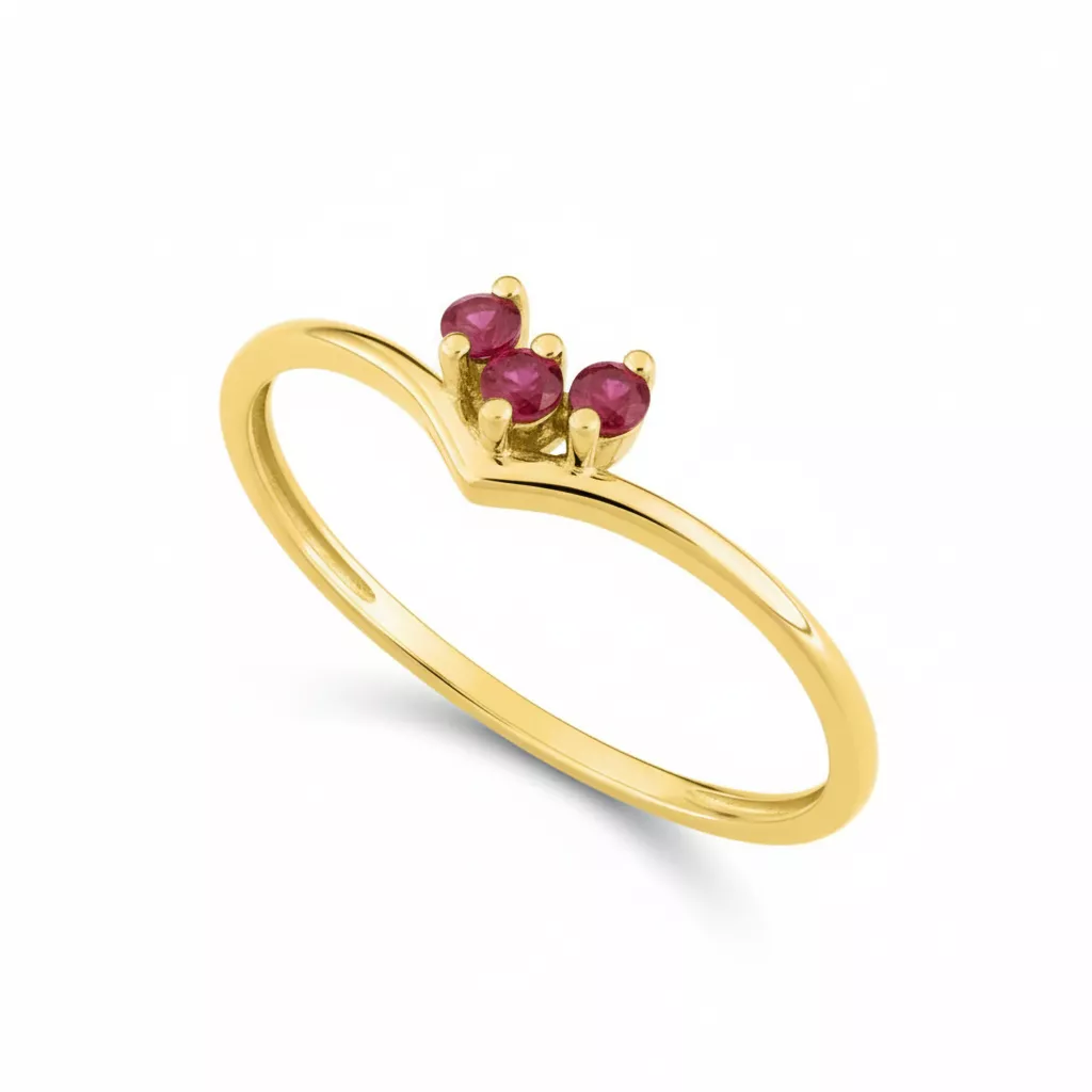 Bague Or Ourania Rubis - Bague en Or 375 9k - Bijoux en Vogue